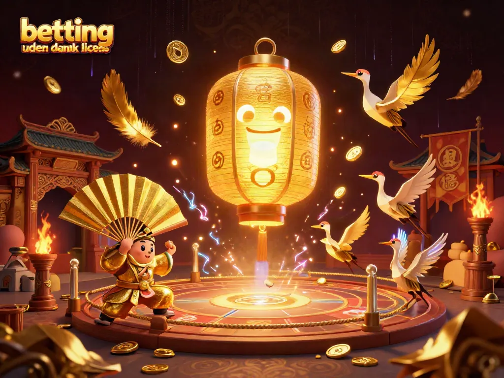 Engage in thrilling betting uden dansk licens with dynamic spirits and gold tokens in a vibrant 3D scene.