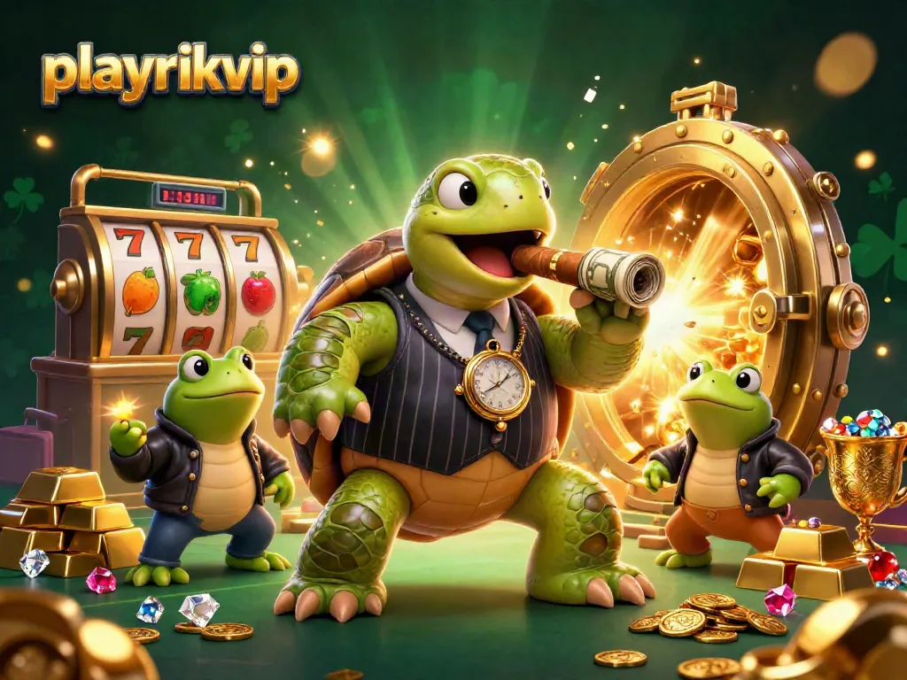 Spin the reels and strike it rich at playrikvip with vibrant casino-themed characters and treasures!