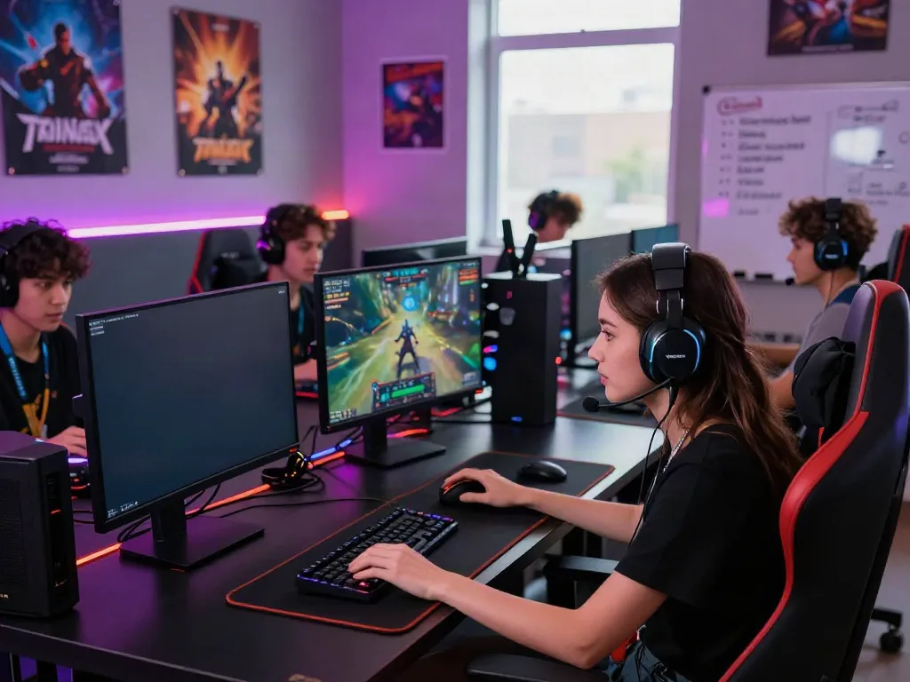 Gamer engaged with rokok88 platform in a vibrant gaming setup
